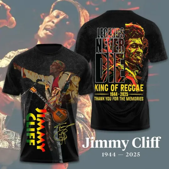 Discover Jimmy Cliff King of Reggae 3D T-Shirt