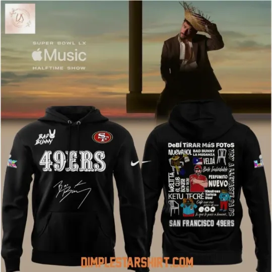 Discover Bunny X San Francisco 2026 Black 3D Hoodie Gift For Christmas