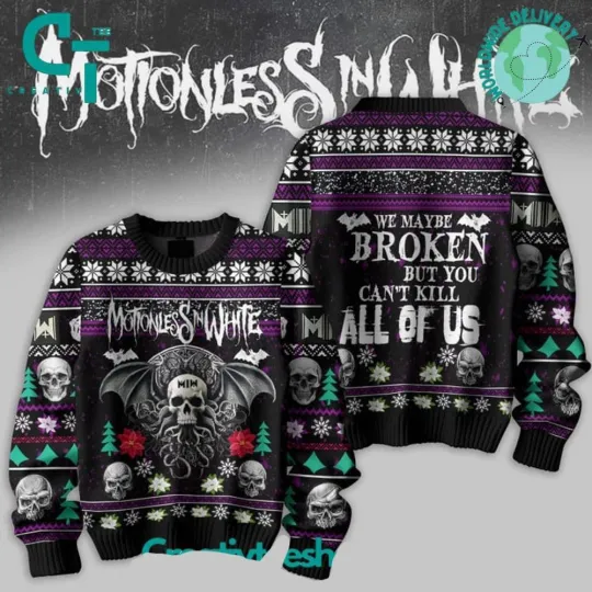 Discover Motionless in White Gothic Metal Rock Band Ugly Christmas Sweater