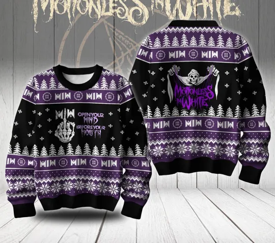 Discover Motionless in White Open Your Mind Ugly Sweater