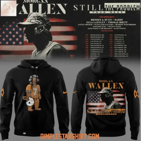 Discover Wallen Western Still The Problem Tour 2026 Black 3D Hoodie Gift For Christmas