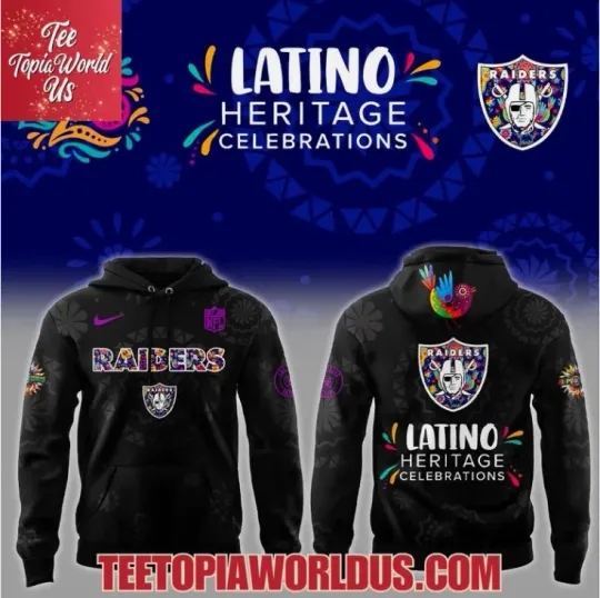 Discover Raiders Latino Heritage Celebrations 2025 Hoodie 3D Gift For Chirstmas