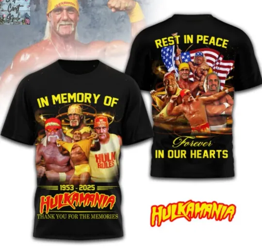 In Memory Of Hulk Hogan Hulkamania 3D T-Shirt