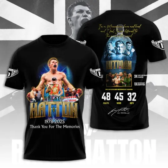 Ricky Hatton 1978-2025 Thank You 3D T-Shirt