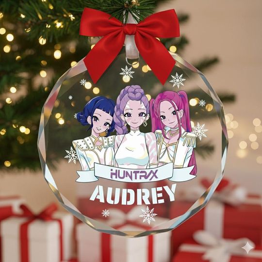 Personalized Huntrix Ornament, Kpop Demon Hunters Girl Group Ornament