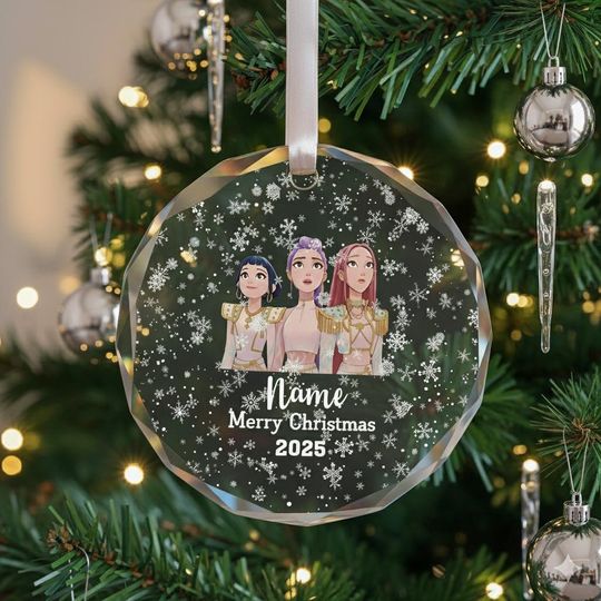 Personalized Huntrix Girls Ornament, Custom Kpop Demon Hunters Ornament 2025