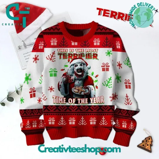Terrifier Time of the Year Ugly Christmas Sweater