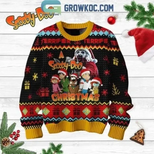 Discover Sco-oby Doo Ter-rifier Merry 2025 Christmas Ugly Sweater