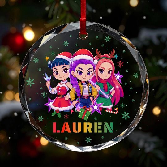 Personalized Name Huntrix Ornament,KPOP Christmas Keepsake, Christmas Ornament,Mira Rumi Zoey Gift