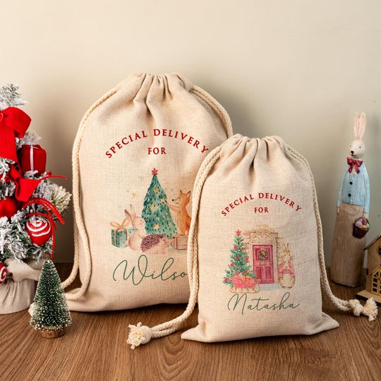 Discover Personalised Santa Sack, Christmas Present Sack, Baby's First Christmas Gift, Special Delivery Christmas Eve Box, Father Christmas Bag