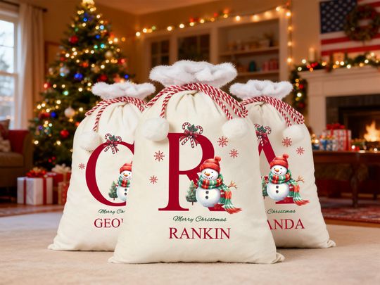 Discover Custom Velvet Christmas Gift Bag Personalized Name Santa Sack 2025 Xmas Decor