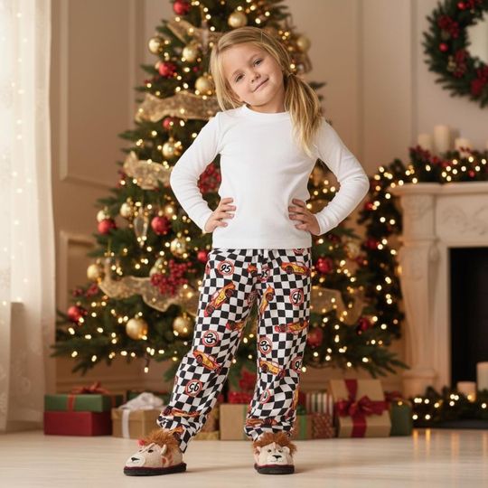 Discover Lightning McQueen 95 Rust Eze Checkered Pajama Pants, Disney Cars McQueen Pajama Pants, Pixar Cars Movie Pajama Pants, Pixar Fan Gift