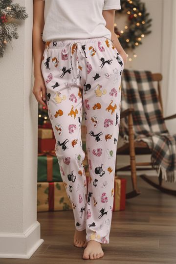 Discover Disney Cats Pajama Pants, Lucifer Figaro Cheshire Aristocats Sleep Pants, Cozy Disney Outfit, Disney Cat Family Sleepwear, Cat Lovers Gift