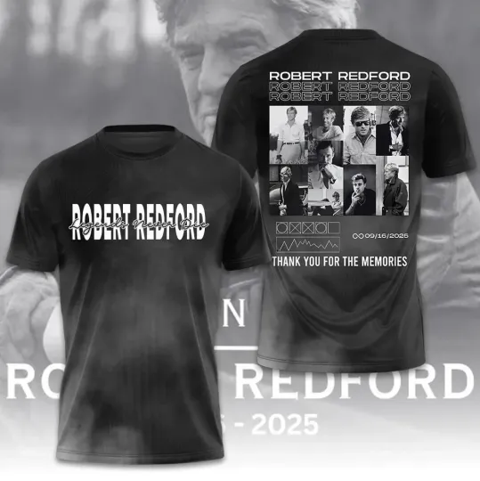 Robert Redford 1936-2025 Thank You 3D T-Shirt