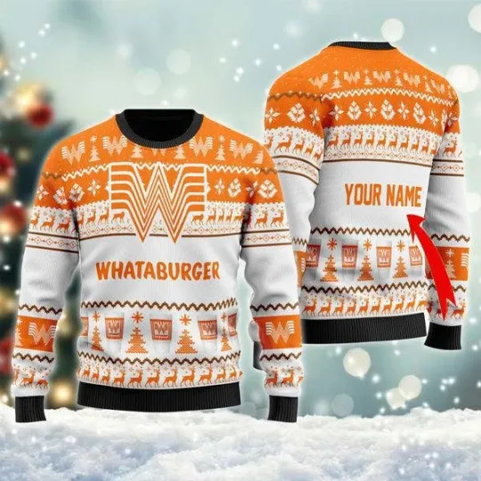 Discover Whataburger Spirit Ugly Christmas Sweater Jumpers