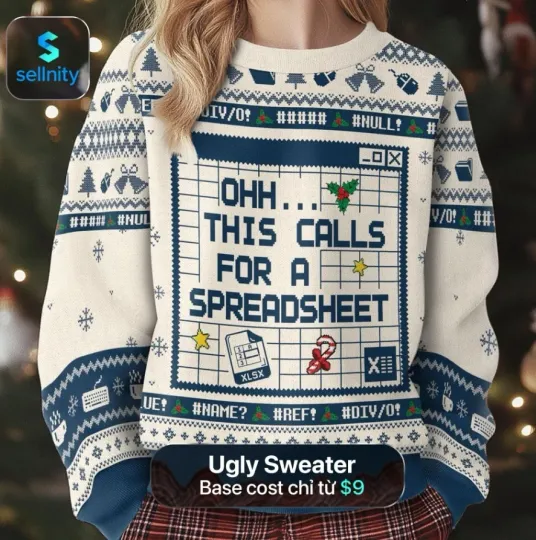 Discover Ohh...This Calls For A Spreadsheet Funny Ugly Christmas Sweater