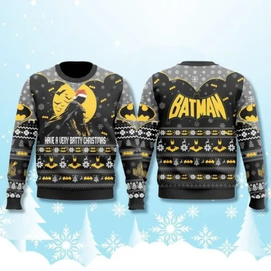 Discover Have A Very Batty Christmas Bat Ugly Christmas Sweater ALL OVER PRINTED S-5XL