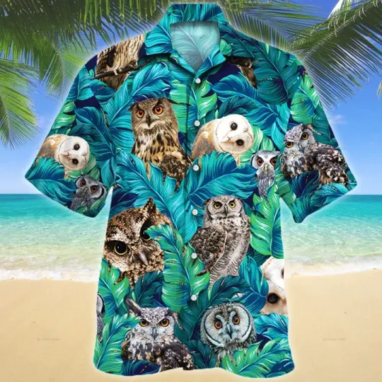 Discover Owl Lovers Gift Hawaiian Shirt Animal Hawaiian Shirt Men women Gift for Owl love