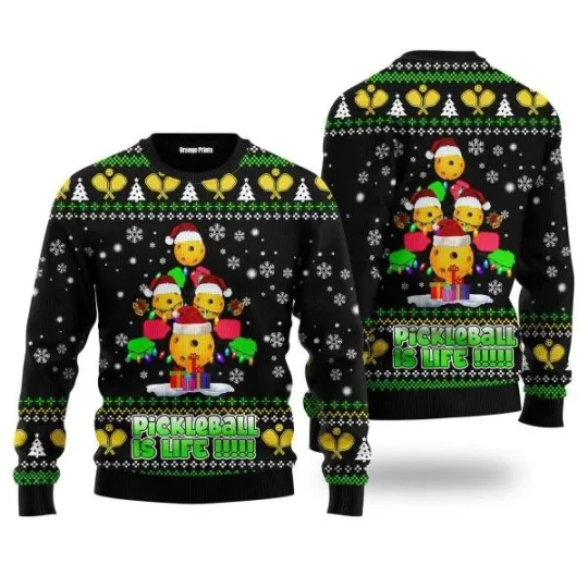 Discover PickleBall Is Life Ugly Sweater Partyugly sweater ideas  Ugly Christmas Sweater