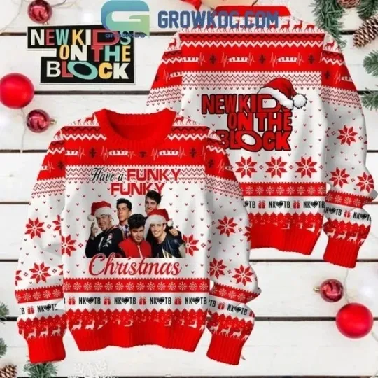 Discover New Kids On The Blocks Funky Funky 2025 Gift Xmas S to 6XL Ugly Sweater EM111