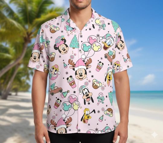 Discover Disney Mickey and Friends Christmas Hawaiian Shirt for Men and Women
