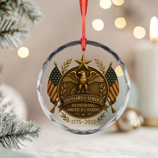 250th Anniversary Military Ornament  Honoring 250 Years of American Service  Patriotic Gift