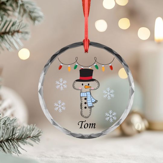 Discover Personalized Letter Name Christmas Ornament: Custom Family Keepsake