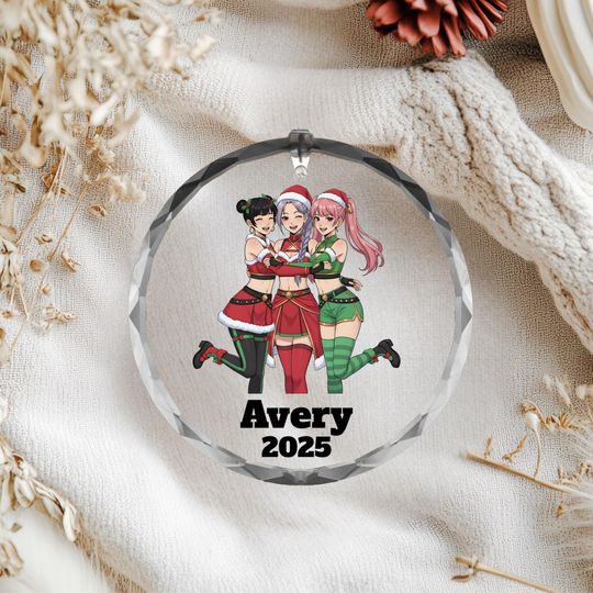 Discover Personalized K-Pop Girl Group Ornament  Custom Anime Fan Gift