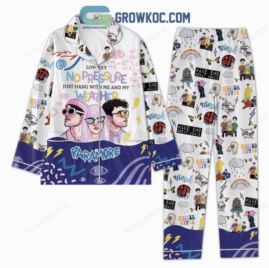 Discover Paramore Pajamas Set  Low Key No Pressure  Band Christmas Holiday PJs