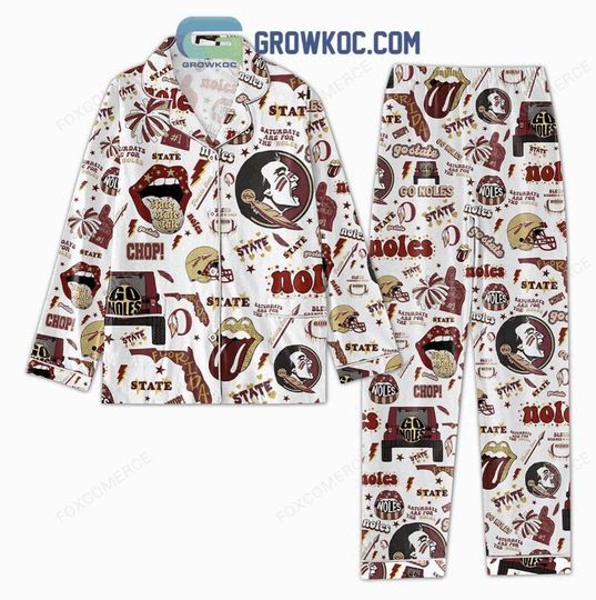 Florida State Seminoles Christmas Pajamas Set  Saturdays Are For The Noles  College Team Holiday PJs