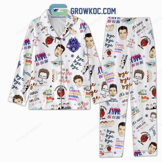 NSYNC Bye Bye Bye Pajamas  Retro Christmas Pajamas Set  Boy Band Holiday PJs