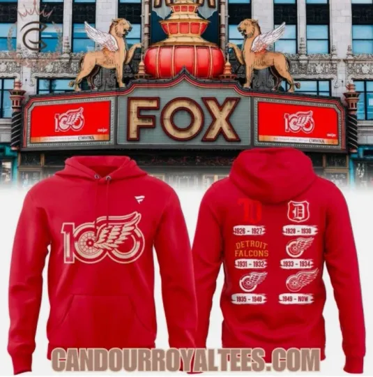 Discover Detroit Red Winggg 100Th Anniversary Hoodie 3D Gift For Christmas