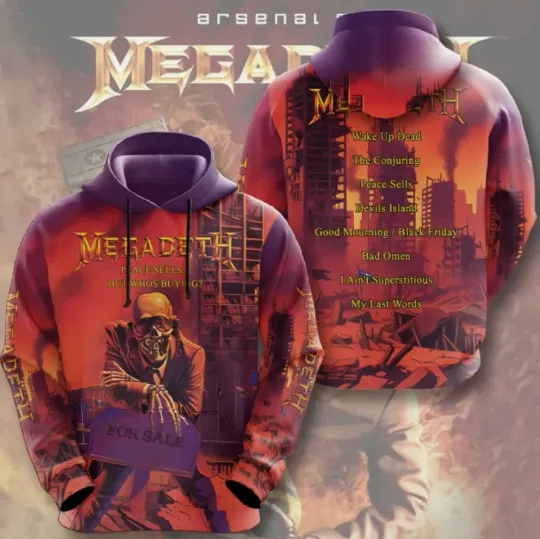 Megadeth Peace Sells But Whos Buying 3D Print Hoodie AOP
