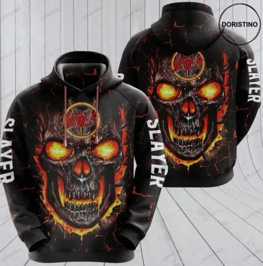Discover Slayer Rock Band 3D Hoodie For Unisex Gift For Rock Fans
