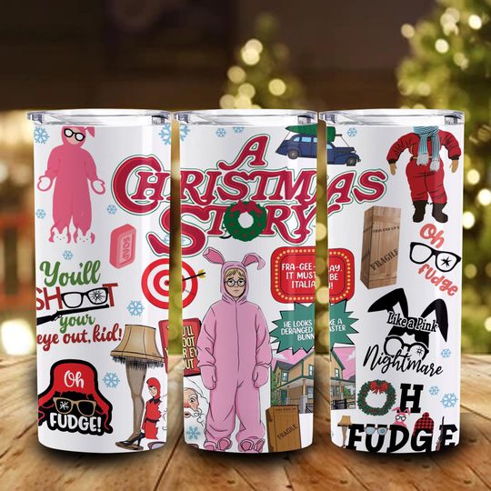 Discover 20 oz Skinny Tumbler Christmas Png, Funny Christmas Tumbler, Family Comedy, Christmas Movie Tumbler Wrap Png, Tumbler Sublimation Design