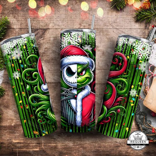 Discover Christmas Movie Nightmare Tumbler Wrap Design Png, Merry Xmas 20 oz Skinny Tumbler Wrap, Mean Guy Movie 20oz Tumbler Png, Digital File