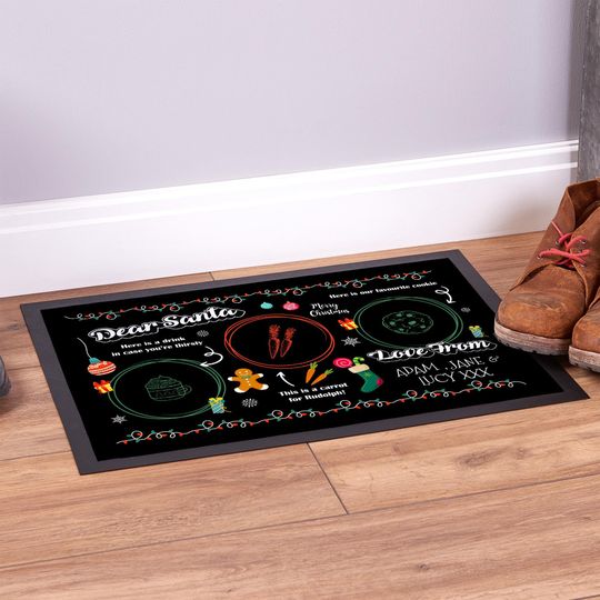 Discover Personalised Christmas Eve Doormat, Santa Cookie & Treats Placemat