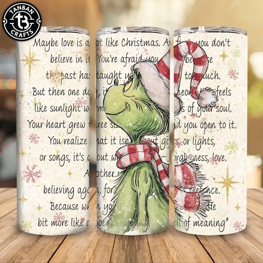 Discover Retro Christmas Green Guy 20oz Tumbler Wrap  , Christmas Movie 20oz Tumbler  , Christmas Character 20oz Tumbler Digital Design