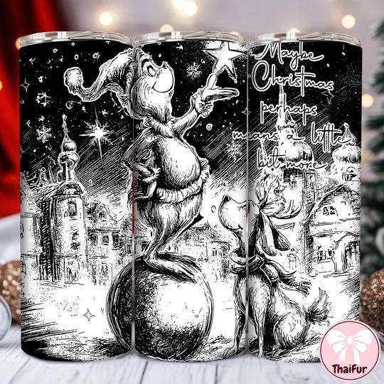 Discover Vintage Christmas Movie Friends Tumbler Design, Christmas Green Guy 20oz Tumbler Wrap  , Merry Christmas Printable Straight Tumbler