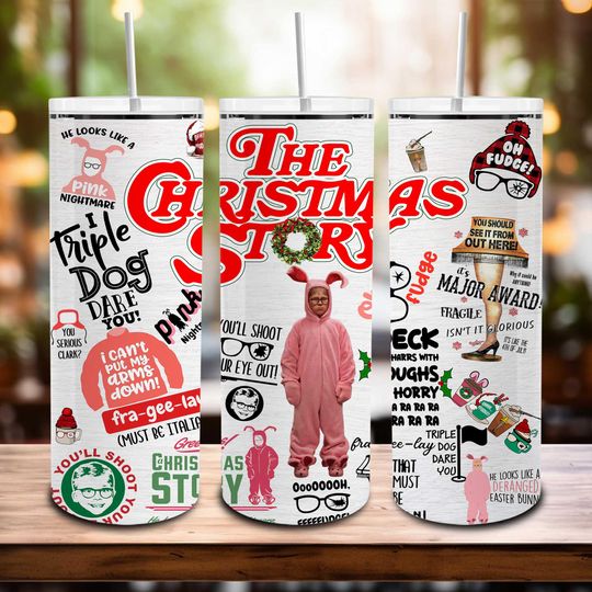 Discover Christmas Movies 20 oz Skinny Tumbler Wrap, Funny Family Comedy Tumbler, Merry Christmas Tumbler Wrap, characters Tumbler Sublimation Design