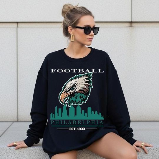 Discover Philadelphia Football Sweatshirt Retro 90s Vintage Unisex Crewneck