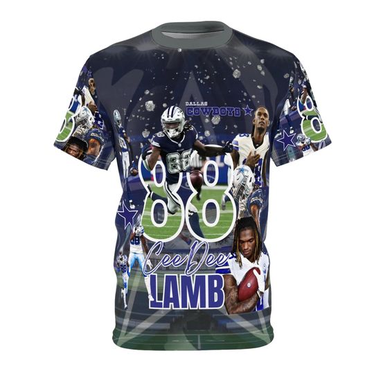 Cee Dee Lamb Unisex Sports Tee, Football Fan Shirt, Personalized Team Apparel, Unique Game Day Shirt, Gift for Sports Lovers, 3D AOP Design