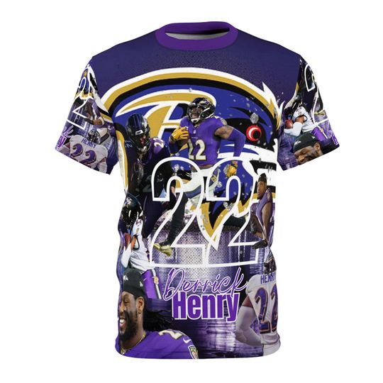 Discover Derrick Henry, All-over 3D Unisex Sports Tee - Ideal for Fans, Gamers, Gifts, Casual Wear, Football Game Day