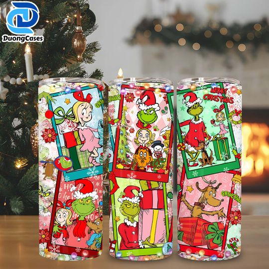Discover Funny Christmas Thief Eww People Tumbler Wrap  , Christmas Character Tumbler  , Green Character Christmas 20 oz Skinny Tumbler Wrap