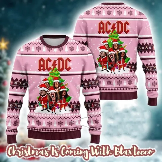 Discover Rock Band Funny Ugly Sweater Christmas 3D Shirt Unisex Concert