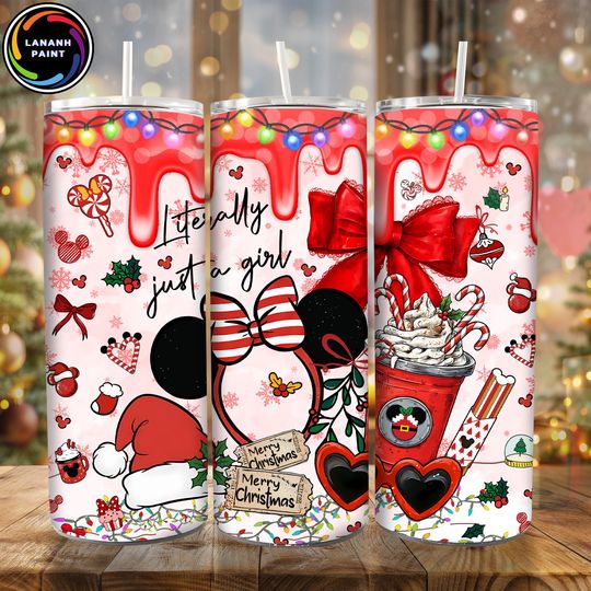 Discover Christmas Character Sublimation Wrap for Holiday Gift Making, Very Merry Christmas Tumbler Wrap  , Literally Just A Girl 20oz Skinny