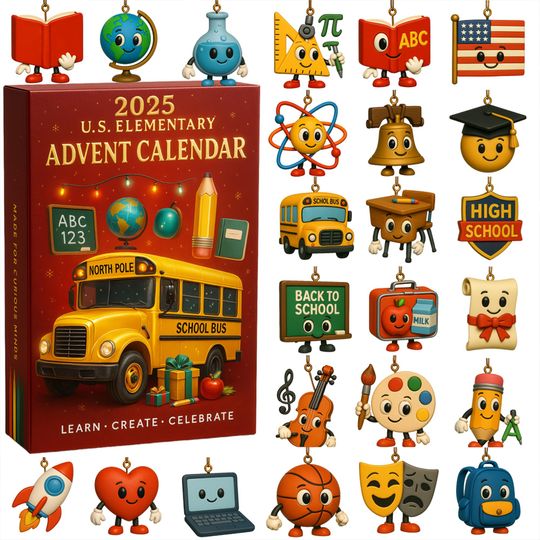 Discover American K 12 Education Theme 2025 Advent Calendar, High School Advent Calendar, Christmas Advent Calendar, Christmas Countdown Gift.