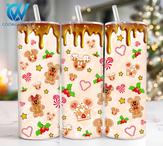 Discover Christmas Cartoon 20 oz Skinny Tumbler Wrap  , Merry Christmas 20oz Tumbler  , Christmas Mouse 20oz Tumbler Wrap  , Mouse and Friends