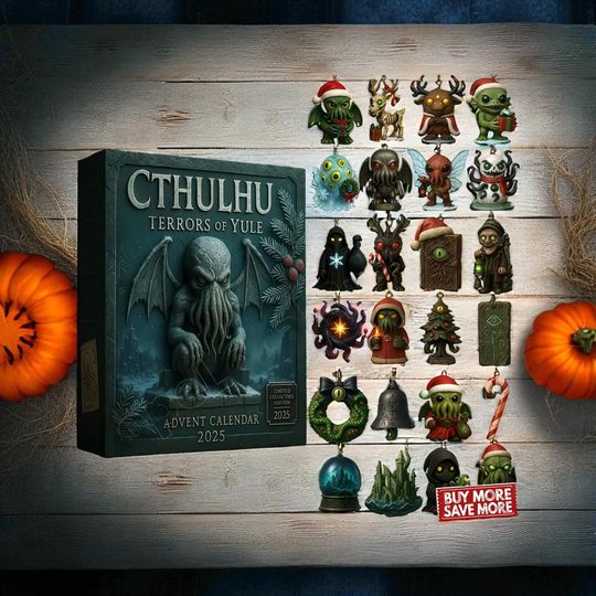Discover Cthulhu Christmas Ornament Advent Calendar, Dark Fantasy Yule Decor
