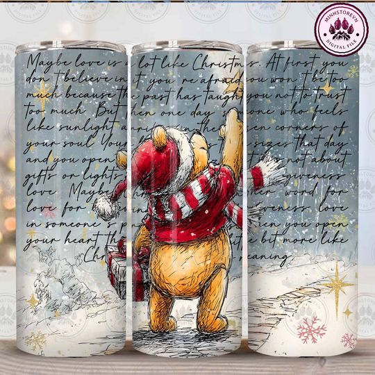 Discover Its The Most Wonderful Time Of The Year Bear Christmas Tumbler Wrap PNG, Cartoon Character 20oz Skinny, Xmas Sublimation, Instant Download